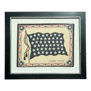 Framed Tobacco Flannel C. 1910-1915 For Sale