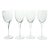 1940s Vintage Set of 4 Etched Flower Optic Wine, Water or All Purpose Glasses For Sale