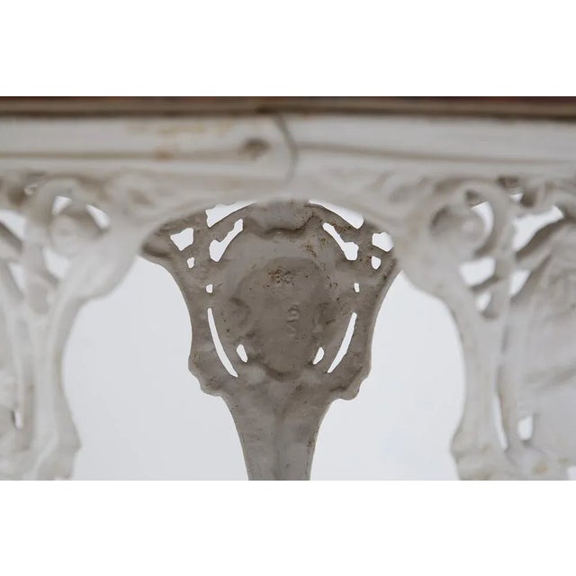 Brown English Cast Iron and Wooden Table, 1890s For Sale - Image 8 of 11