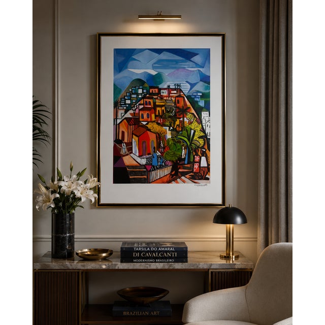 “O Morro” Posthumous limited edition serigraph after Di Cavalcanti, one of the most influential figures of Brazilian...