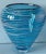 Art Glass Vase Blue With White Swirls For Sale In New York - Image 6 of 13