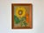 1970s Vintage Heavy Impasto Still Life Sunflowers Oil on Board Painting – Signed l.m. For Sale - Image 4 of 11