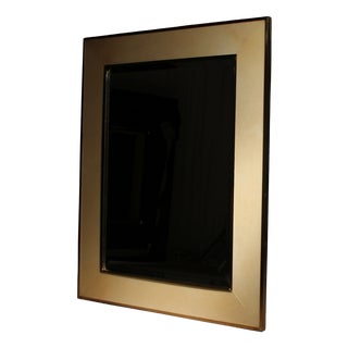 Lacquered Goatskin Parchment Wall Mirror by Aldo Tura, 1970s For Sale
