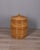 Cylindrical bamboo storage basket, Italian design, 1960s.