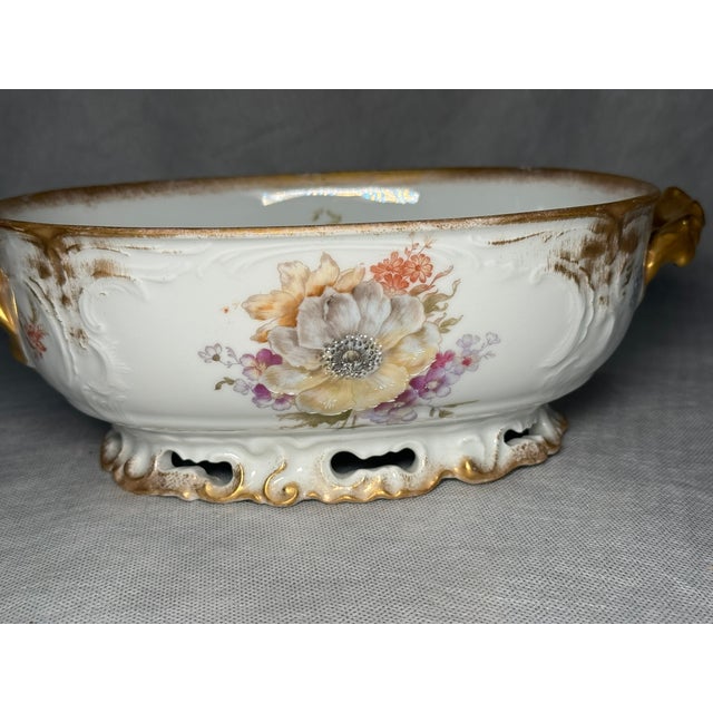 Hand-Painted Porcelain Bowl from Wessel Porzellanmanufaktur, 1900s For Sale - Image 5 of 11