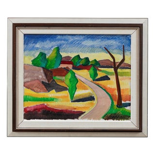 Bror Göransson, Landscape, 1960s, Oil on Canvas, Framed For Sale