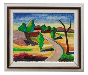 Bror Göransson, Landscape, 1960s, Oil on Canvas, Framed