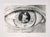 Detailed and vivid close-up of an eye with a reflection by an unknown artist (American, 20th Century). In the reflection...