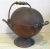 Copper Large Antique Victorian Helmet Coal Scuttle and Scoop English Copper - Set of 2 For Sale - Image 8 of 13