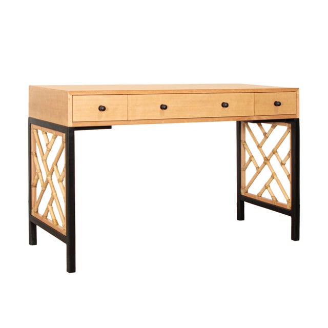 Chippendale Writing Desk - Natural For Sale - Image 9 of 9