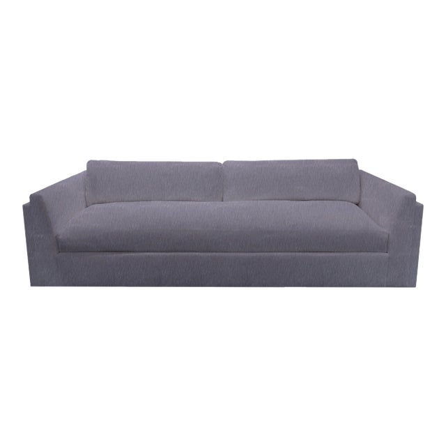 Repose Sofa by the Drawing Room Atl - Upholstered in Cozy Alpaca Fur - Pewter - Comfortable Cloud Like Sofa With Single Seat Cushion For Sale