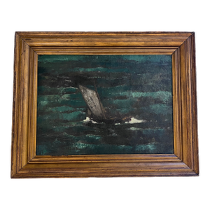 Sailboat Painting With Gold Frame