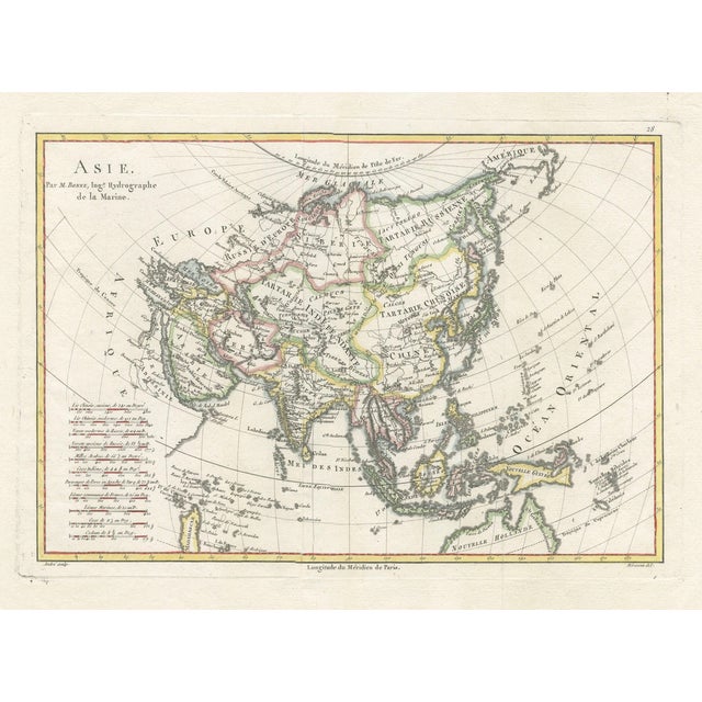 Map of Asia by Rigobert Bonne, 1787 For Sale