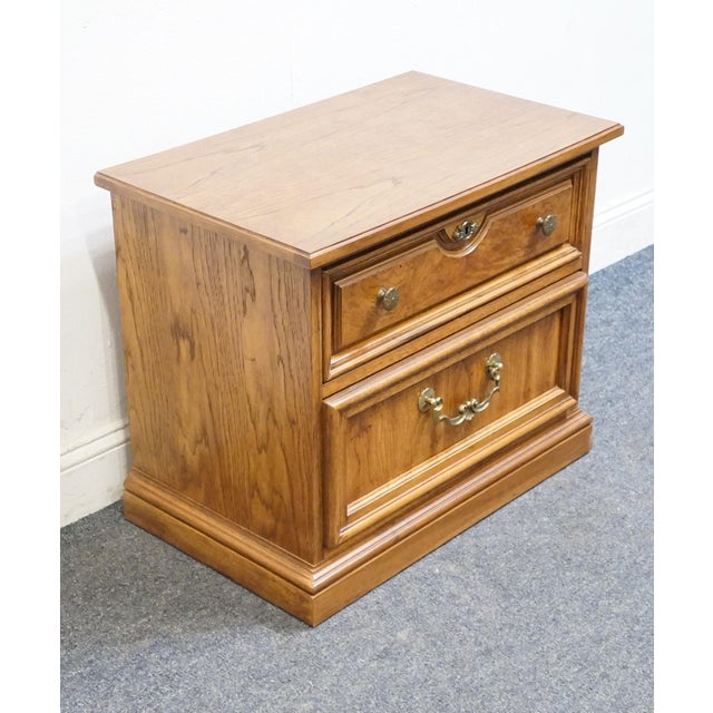 Thomasville Thomasville Furniture Serenade Collection Burled Walnut Italian Neoclassical Tuscan Style 26" Nightstand 21211-110 For Sale - Image 4 of 14