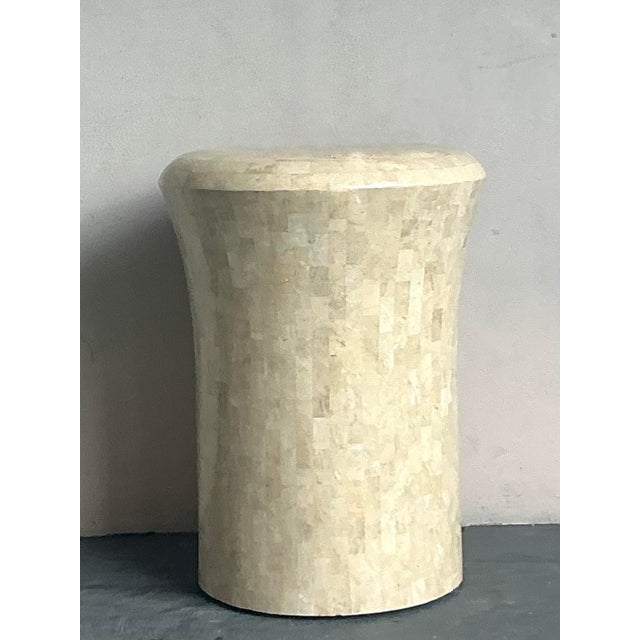 Contemporary Vintage Boho Maitland Smith Tessellated Stone Planter For Sale - Image 3 of 8