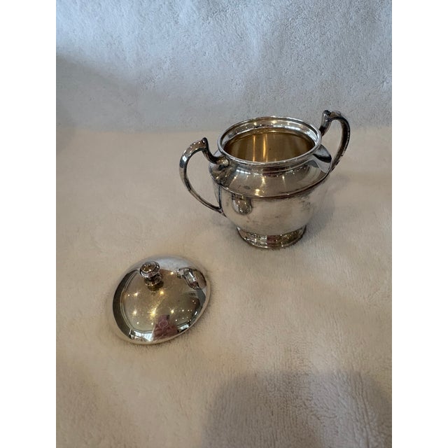Silver Mid 20th Century American Classical Silver Plate Tea Set - Set of 3 For Sale - Image 8 of 10