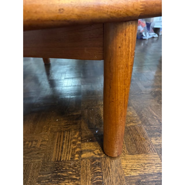 Almond 1980s Mid- Century Danish Modern Teak Coffee Table With Ceramic Inlay Tiles For Sale - Image 8 of 14