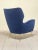 Blue Vintage Lounge Chair in Blue Velvet, 1950s For Sale - Image 8 of 18