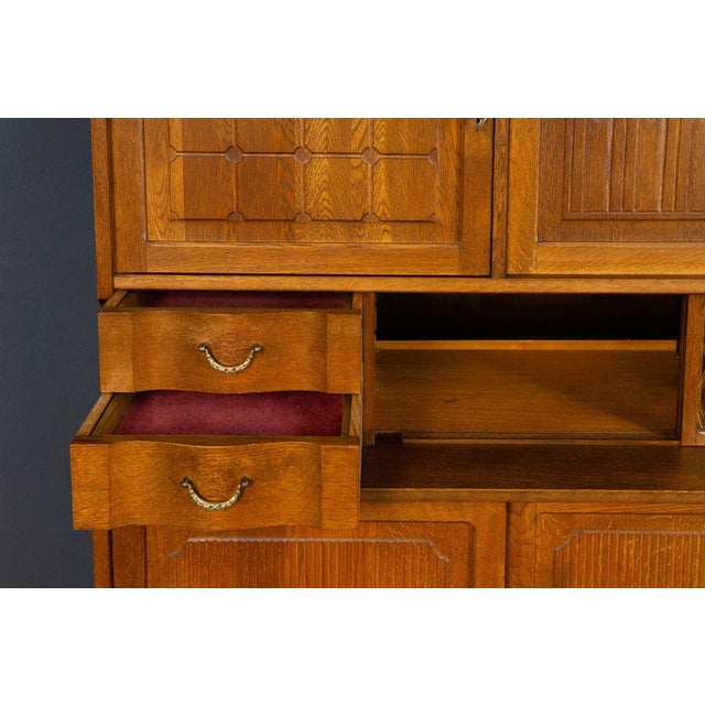 Vintage Brown Oak Cupboard For Sale - Image 13 of 18