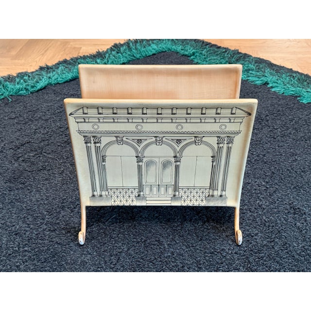 Mid 20th Century Piero Fornasetti Style Magazine Rack For Sale - Image 11 of 12