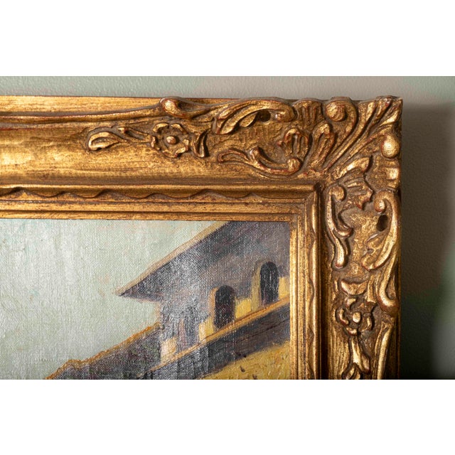 Early 20th Century Large European Flower Market Oil Painting, Signed H. Johannsen, Ornate Gilt Frame For Sale - Image 10 of 17