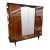 French Designer Armoire, Mahogany, Brass, France, 1950s For Sale