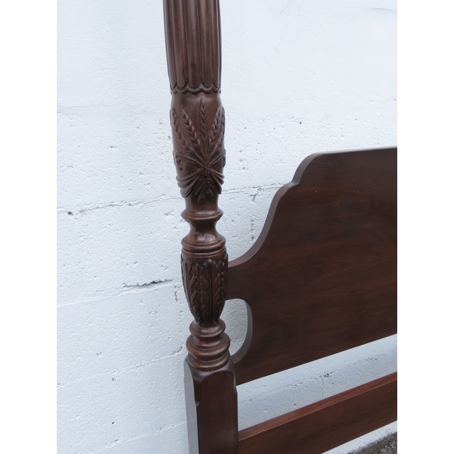 Carved Mahogany King Size Poster Bed 6444 For Sale - Image 13 of 18
