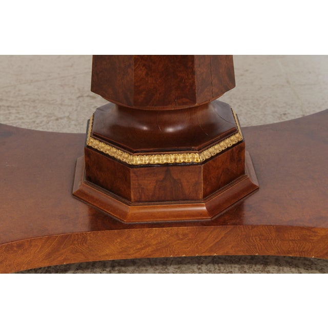 Italian Style Inlaid Pedestal Dining Table For Sale - Image 9 of 18