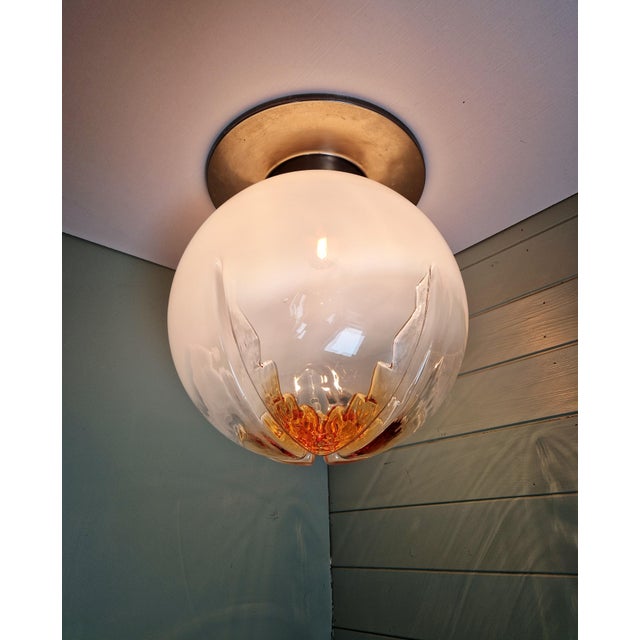 Large Murano Glass Ceiling Light from Mazzega, Italy, 1970 For Sale - Image 10 of 18