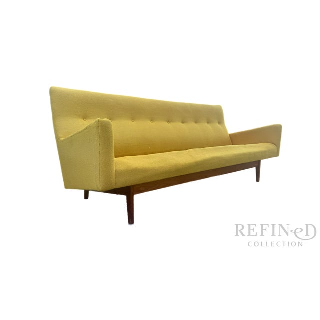 Mid-Century Modern 1950s Attributed to Jens Risom Sofa – Original Family Ownership, Reupholstery Project For Sale - Image 3 of 11