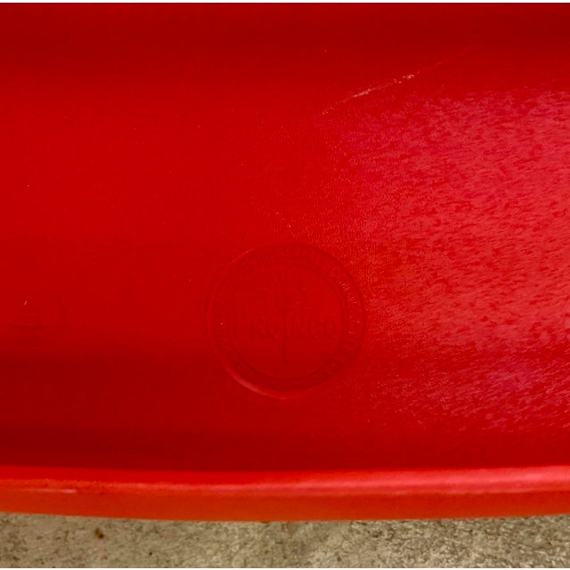 Red Shell Chair by Proinco 70's Italy For Sale - Image 10 of 12