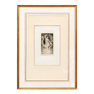 Jean Fesquet Attributed Antique Neoclassical Female Nude Engraving in Gilt Frame For Sale