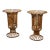 Pair of Vintage Weathered Iron Basket Form Urns From France, 20th Century For Sale