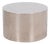 Custom Polished Metal Drum Side Table in the Style of Brueton, 1980 For Sale