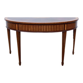 Ethan Allen Newman Demilune Console Table For Sale