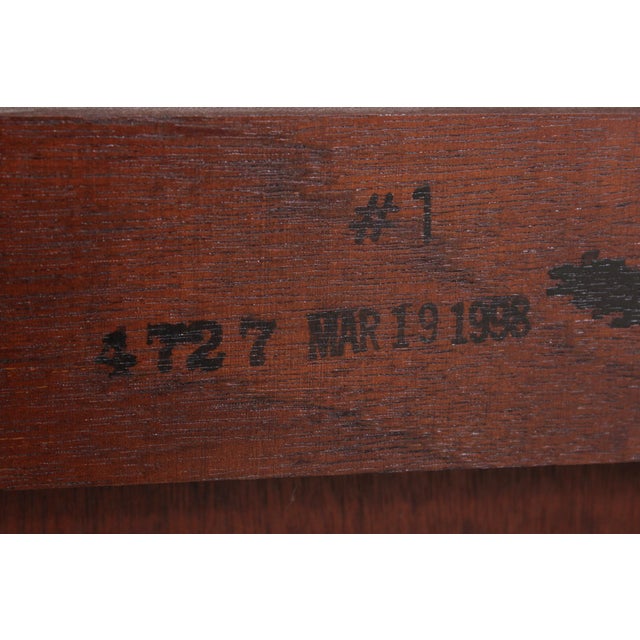 Stickley Mahogany Inlaid Console Table For Sale - Image 15 of 15
