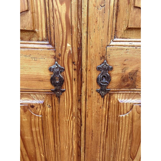 Vintage Two-Door Fir Wardrobe For Sale - Image 13 of 17