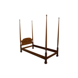 Late 20th Century Henredon Mahogany Twin Size Four Poster Bed For Sale