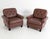Pair Tufted Leather Lounge Chairs Pair Mid Century EuroVintage For Sale - Image 14 of 16