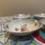 Victorian Antique German Porcelain Berry Bowls - Set of 4 - Hand Painted Pink & Yellow Roses - Iridescent Lusterware Scalloped Edge For Sale - Image 3 of 8