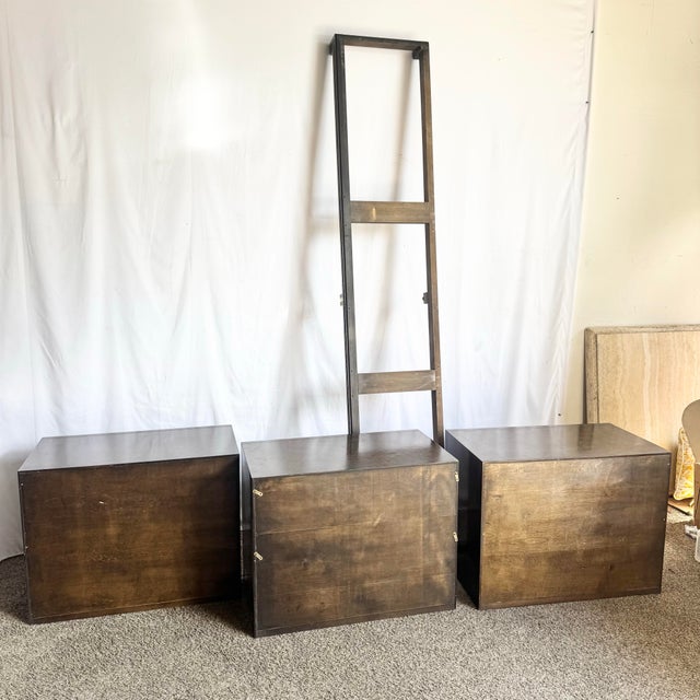 Mid 20th Century Hollywood Regency Burlwood and Brass Credenza by Mastercraft For Sale - Image 5 of 12