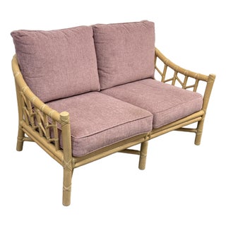 Late 20th Century McGuire Furniture Loveseat For Sale