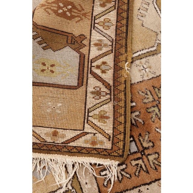 Late 20th Century Vintage 1970s Old Milas Rug Handmade in Turkey 100% Pure Wool 114 X 55 For Sale - Image 5 of 7