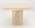 Polished 27x27" Travertine Square Top Single Pedestal Side End Lamp Table Mint For Sale - Image 10 of 16