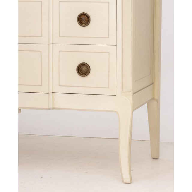 Early 21st Century French Style Cream Painted Commodes, Pair For Sale - Image 5 of 9