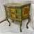 Antique Venetian Floral Paint Decorated Commode. Carved walnut cabriole legs ,serpentine carved walnut top all paint...