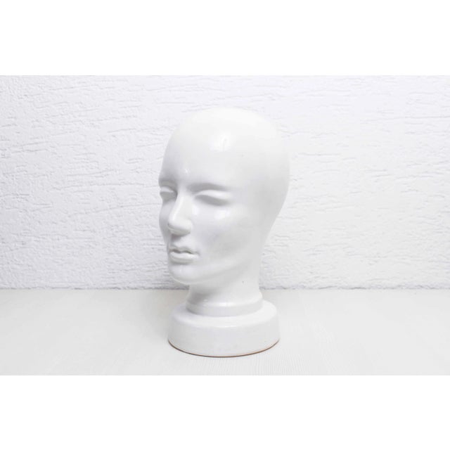 Pretty vintage hat head 70s German manufacture (CF below) West Germany by Schecuier Keramik, this hat display shows today...