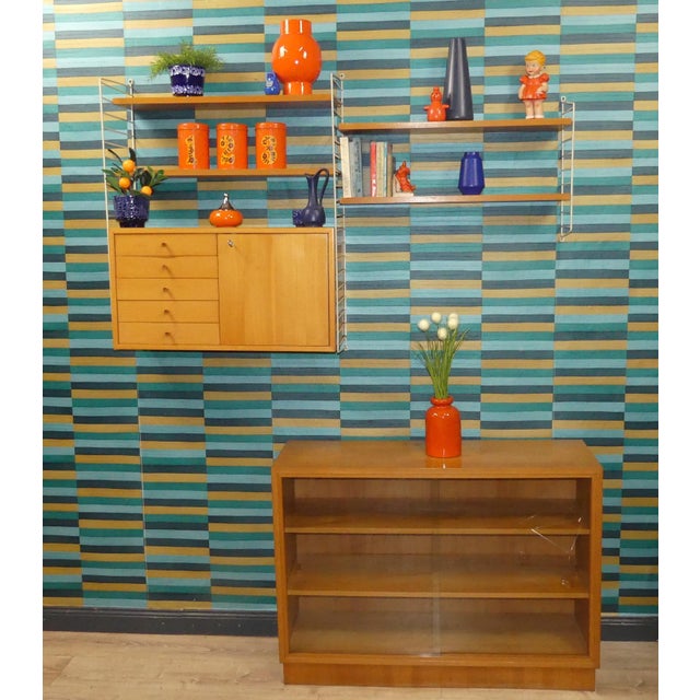 Display Cabinet in Elm and Glass, 1960s For Sale - Image 15 of 16