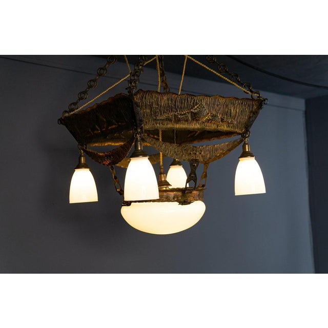 Art Nouveau Ceiling Lamp Chandelier For Sale - Image 18 of 18