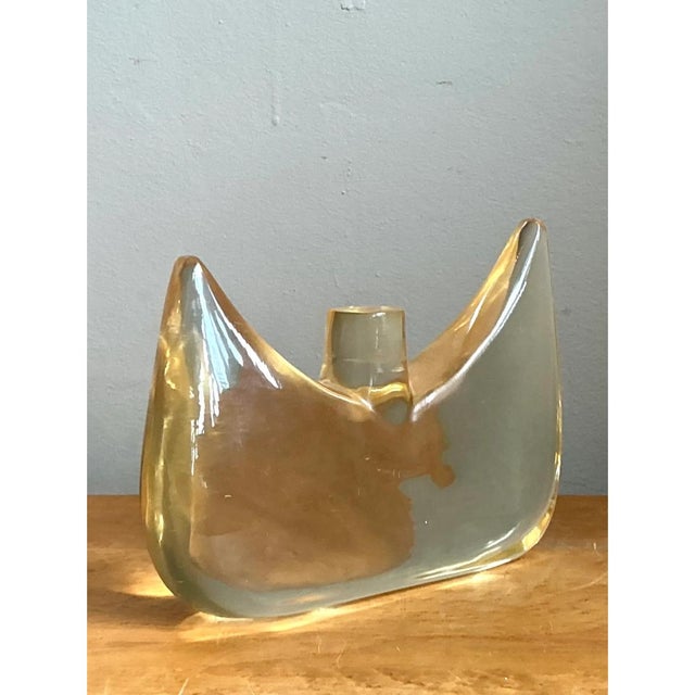 Postmodern Vintage Lucite Abstract Sculpture For Sale - Image 3 of 12